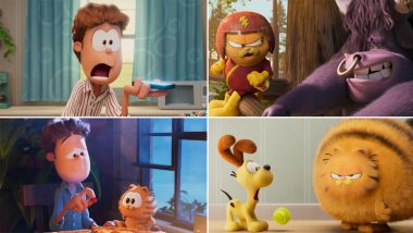 The Garfield Movie Trailer: Chris Patt's Monday-Hating, Lasagna-Loving, Lazy Indoor Fat Kitty Embarks on Wild Adventure with His Furry Father on High-Stake Heist (Watch Video)